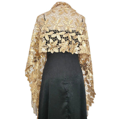 Elegant Sequin Glitter Evening Shawl – Bridal & Bridesmaid Wedding Wrap with Tassels