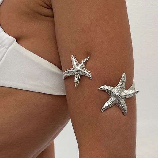 Gold Starfish Arm Chain Bracelet – Summer Beach & Party Jewelry for Women