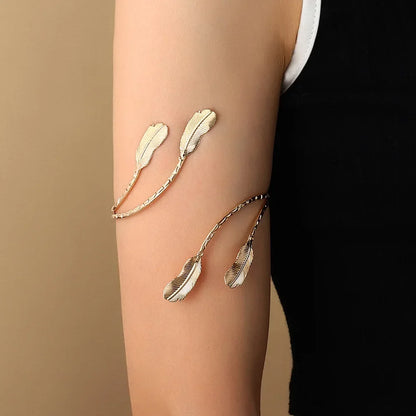 Boho Tassel Upper Arm Bracelet – Retro Geometric Metal Arm Cuff Jewelry