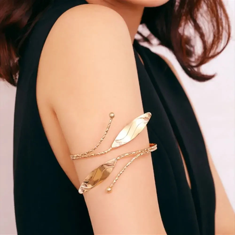 Boho Tassel Upper Arm Bracelet – Retro Geometric Metal Arm Cuff Jewelry