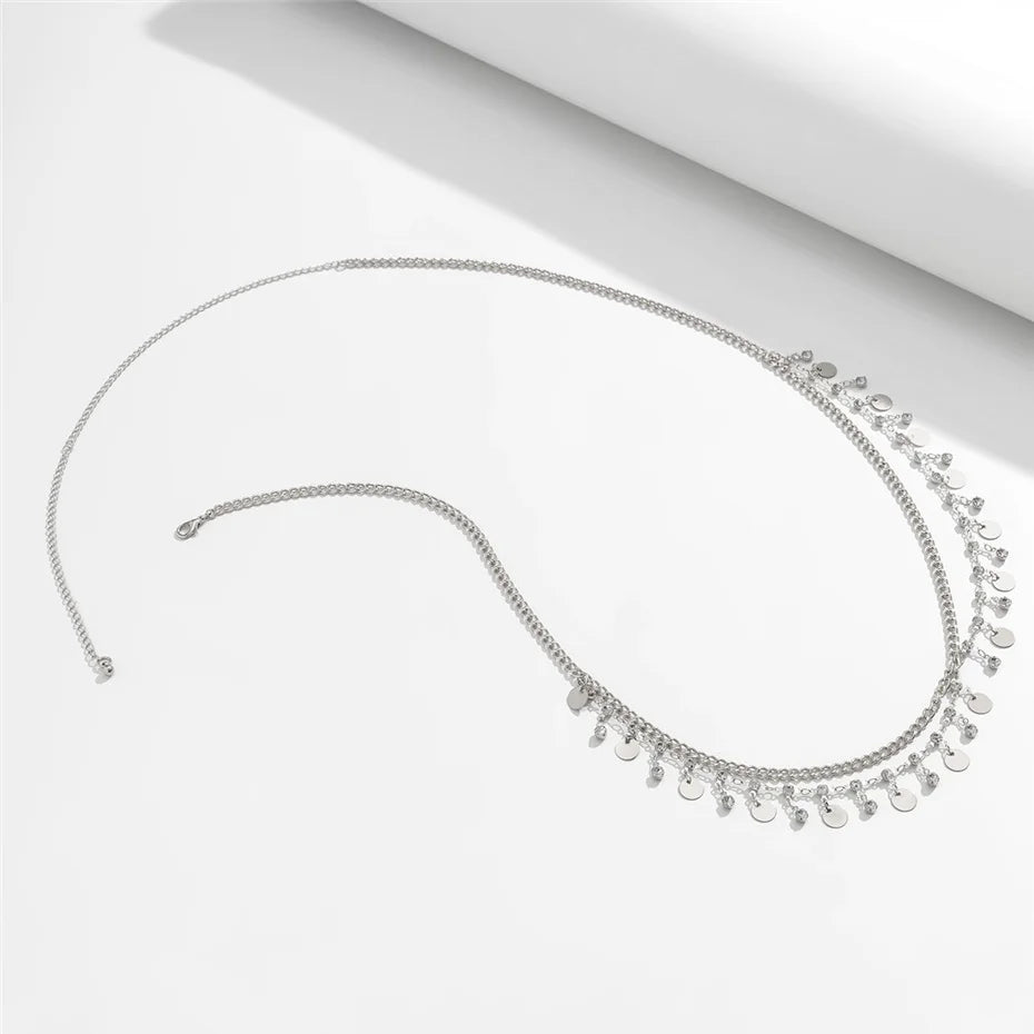 Rhinestone Star Tassel Belly Chain – Y2K Bikini & Rave Body Jewelry for Women