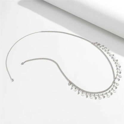 Rhinestone Star Tassel Belly Chain – Y2K Bikini & Rave Body Jewelry for Women