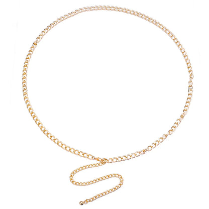 Butterfly Double Thin Waist Chain – Stainless Steel Belly Jewelry for Summer