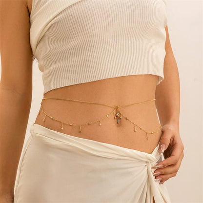 Goth Y2K Multilayer Waist Belly Chain for Women