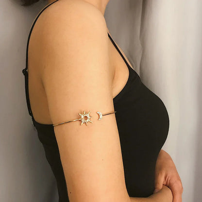 Boho Tassel Upper Arm Bracelet – Retro Geometric Metal Arm Cuff Jewelry