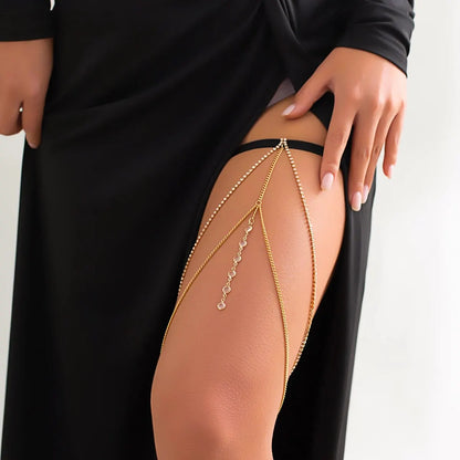 Crystal Tassel Thigh Chain – Sexy Multilayer Leg Jewelry for Women