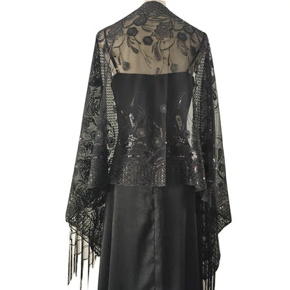 Elegant Sequin Bridal Shawl – 1920s Style Wedding Wrap for Women & Bridesmaids