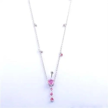 Butterfly Double Thin Waist Chain – Stainless Steel Belly Jewelry for Summer
