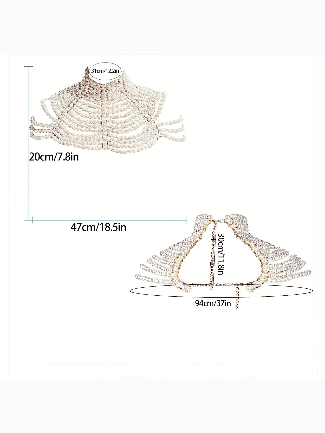 Boho Faux Pearl Shoulder Chain – Chic Summer Body Jewelry for Women