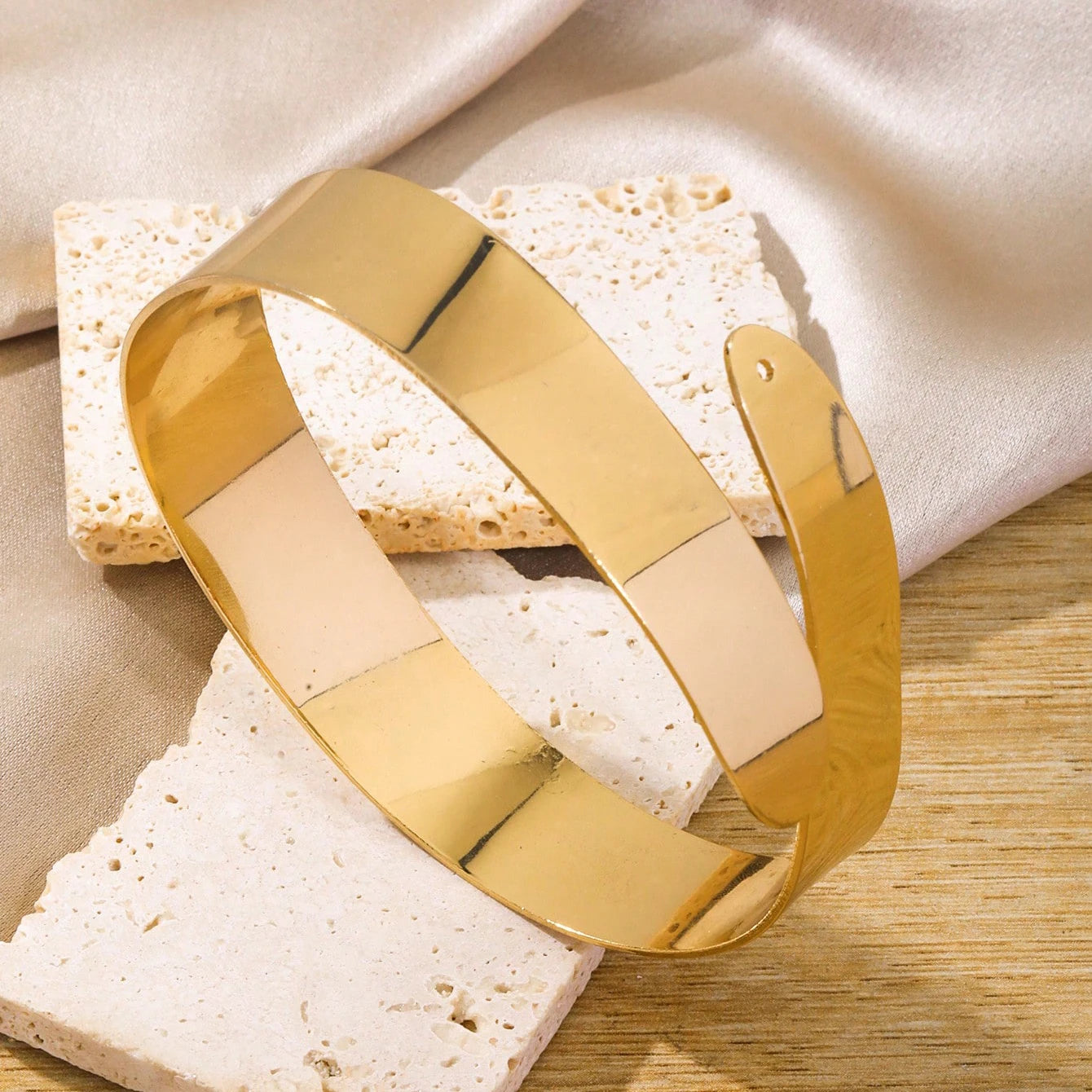 6-Piece Adjustable Upper Arm Bracelet Set – Silver & Gold Bangles for Women