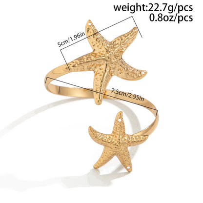 Gold Starfish Arm Chain Bracelet – Summer Beach & Party Jewelry for Women