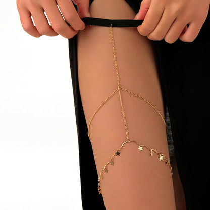 Boho Double-Layer Thigh Chain – Sexy Summer Body Jewelry for Women