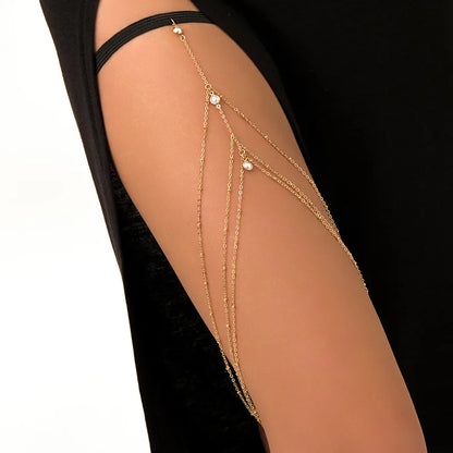 Boho Double-Layer Thigh Chain – Sexy Summer Body Jewelry for Women