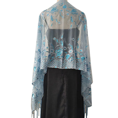 Elegant Sequin Bridal Shawl – 1920s Style Wedding Wrap for Women & Bridesmaids