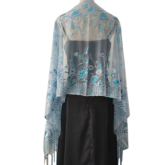 Elegant Sequin Bridal Shawl – 1920s Style Wedding Wrap for Women & Bridesmaids