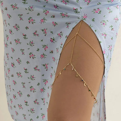 Crystal Tassel Thigh Chain – Sexy Multilayer Leg Jewelry for Women