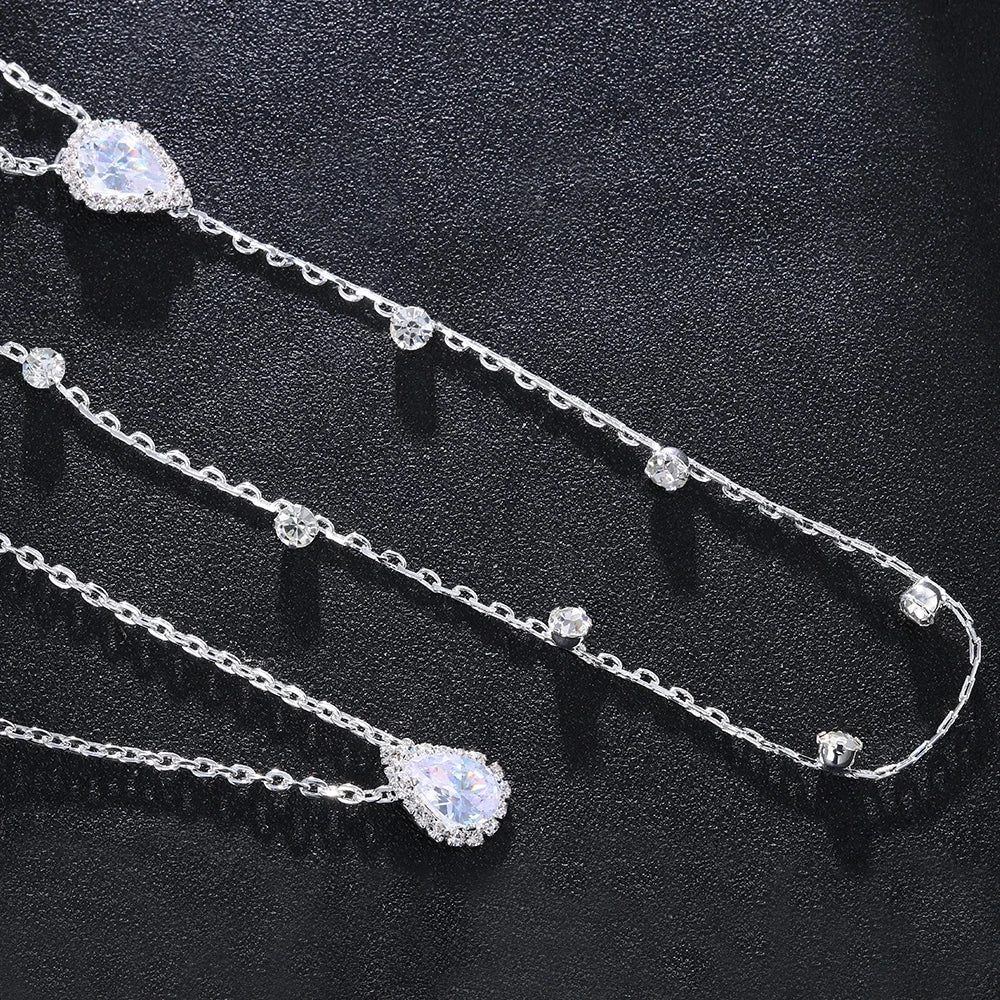 Pearl Crystal Bridal Back Chain – Elegant Wedding Dress Body Jewelry