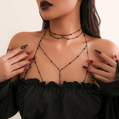 Boho Cross Chest & Waist Body Chain – Y2K Bikini Jewelry for Women & Brides