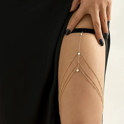 Crystal Tassel Thigh Chain – Sexy Multilayer Leg Jewelry for Women
