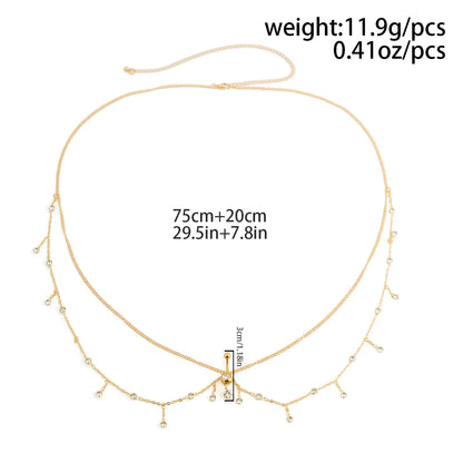 Goth Y2K Multilayer Waist Belly Chain for Women