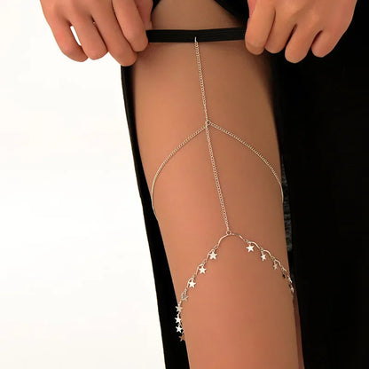 Boho Double-Layer Thigh Chain – Sexy Summer Body Jewelry for Women