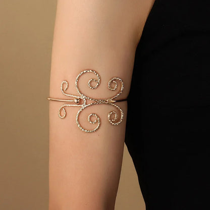 Boho Tassel Upper Arm Bracelet – Retro Geometric Metal Arm Cuff Jewelry