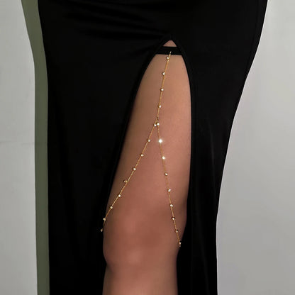 Boho Crystal Tassel Thigh Chain – Sexy Adjustable Leg Harness Jewelry for Women