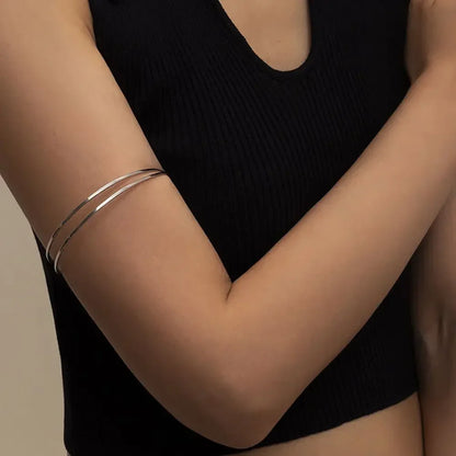 Boho Tassel Upper Arm Bracelet – Retro Geometric Metal Arm Cuff Jewelry