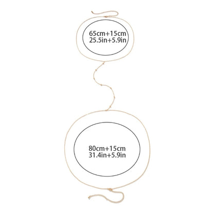 New Alloy Belly Chain Necklace – Beach Body Jewelry Waist Chain for Women