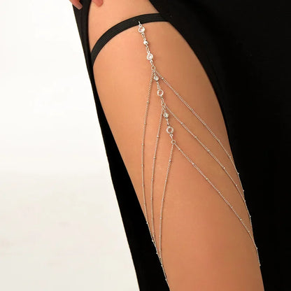 Boho Double-Layer Thigh Chain – Sexy Summer Body Jewelry for Women