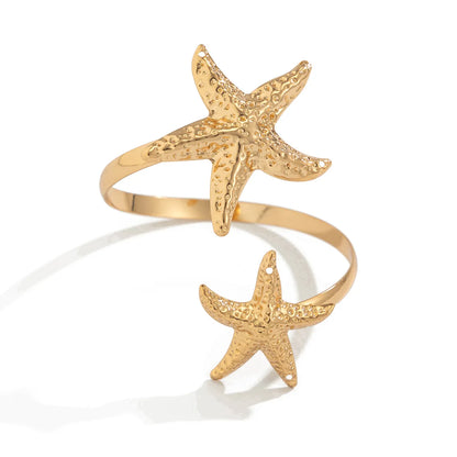 Gold Starfish Arm Chain Bracelet – Summer Beach & Party Jewelry for Women