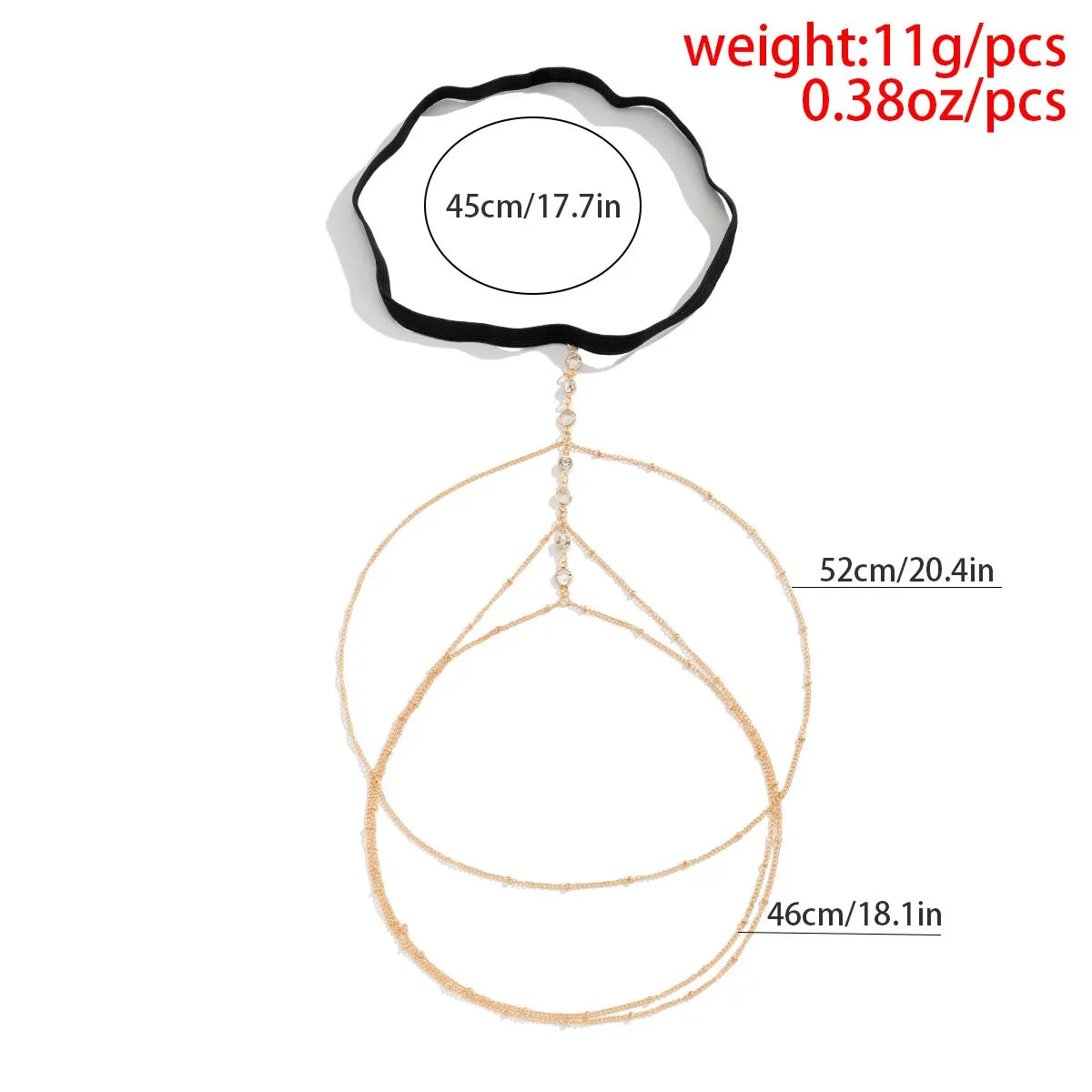 Boho Crystal Tassel Thigh Chain – Adjustable Elastic Leg Jewelry for Women