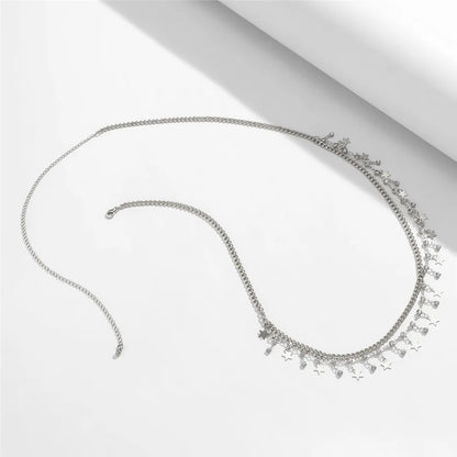 Y2K Rhinestone Star Belly Chain – Tassel Waist Jewelry for Women & Raves