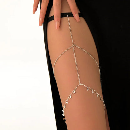 Boho Double-Layer Thigh Chain – Sexy Summer Body Jewelry for Women