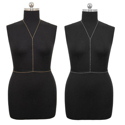 New Alloy Belly Chain Necklace – Beach Body Jewelry Waist Chain for Women
